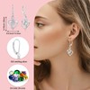 Oskani Heart Birthstone Dangle Earrings for Women, 925 Strlings Silver