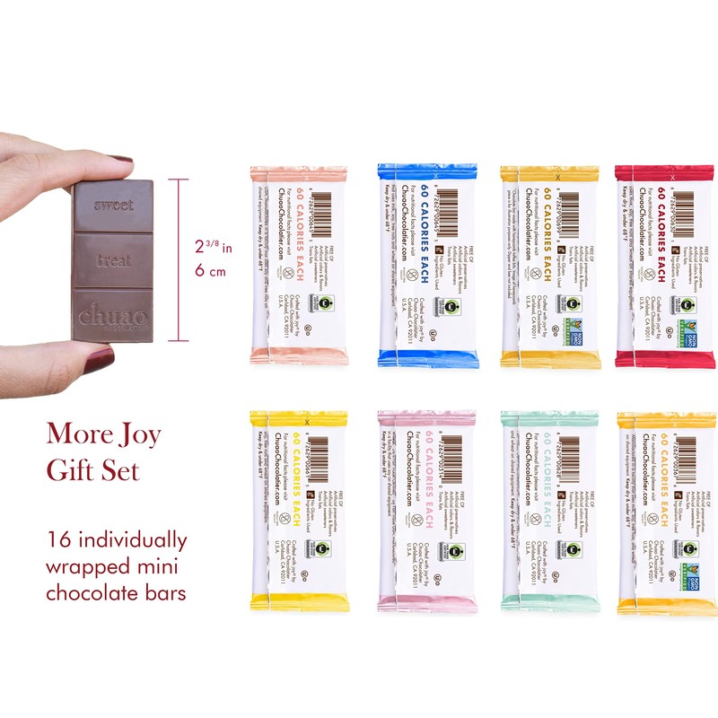 Chuao Chocolatier More Joy Assorted Mini Gourmet Chocolate Bars Gift
