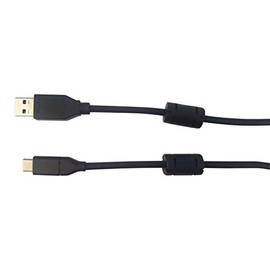 MULTICOMP MC002480 USB Cable, with Ferrite Beads, USB Type A Plug, USB Type C Plug, 2 m, 6.6 ft, USB 3.0, Black