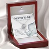 Pregnancy Necklace .925 Sterling Silver Love Knot Mahogany - Mama