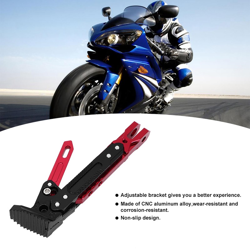 Motorcycle Frame Horizon Bracket Aluminum Alloy Adjustable Kickstand Side Stands