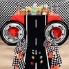 Remagr Racetrack Floor Running Black Racer Party Decoration Mat Road