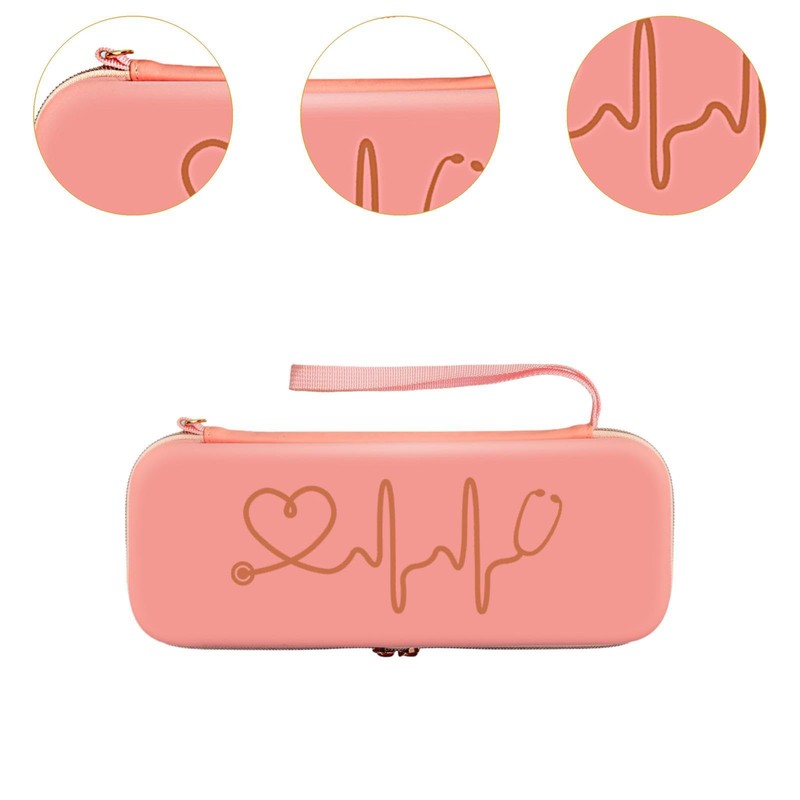 kokiya Stethoscope Storage Organizer with Pocket for Professionals, Pink