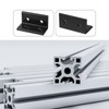 sourcing map 4080 Aluminum Extrusion Profile Corner Bracket, 4 Holes
