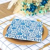 JarThenaAMCS 80Pcs Blue Floral Paper Napkin Flower Luncheon Napkin Dessert