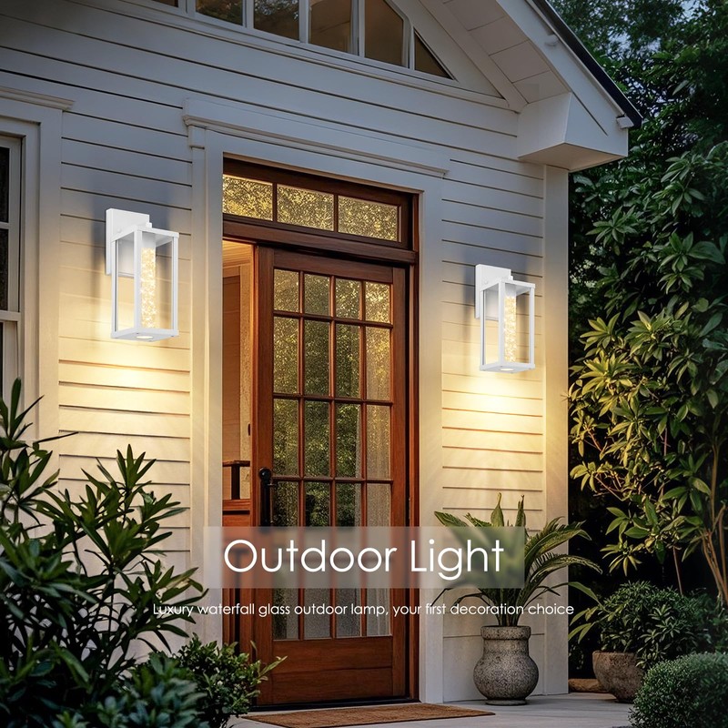 2-Pack Outdoor Wall Light Fixture, Exterior Waterproof Wall Lantern Sconce