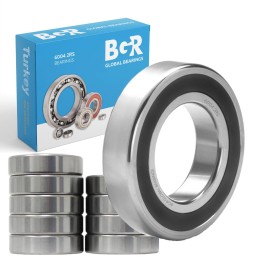 BGR 10 pcs 6004 2RS High Quality Double Rubber Sealed Ball Bearing, 20x42x12 mm