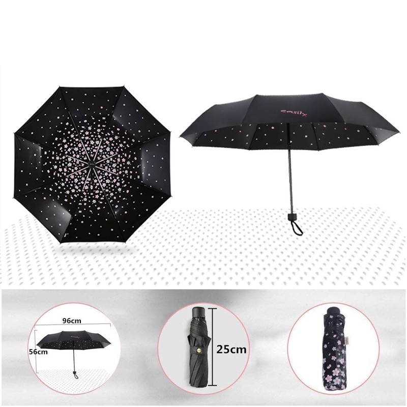 Meiyijia Voy Compact Folding Umbrella with UV Protection, Portable Umbrella
