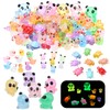 90 Pieces Mini Resin Animals,Luminous Tiny Resin Animals Mini Glow