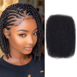 Afro Kinkys Bulk Human Hair For Braiding Afro Kinky-Curly Human Hair Bulk For Mini Twist 18 Inch 30g/pack Bulk Human Braiding Hair For Micro Locs Extensions