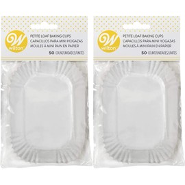 Petite Loaf Cups-White 50/Pkg 1.25"X3.25"
