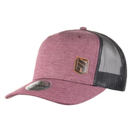 SABBOT Ezra Men's Snapback Cap, Women's Baseball Cap, Outdoor Cap, Cap with Cotton and Elastane, Cap, Modern Design, Adjustable, Breathable Mesh, Burgundy red