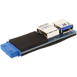 InLine® 33444 A USB 3.0 Adaptor/2x Female A to 19-Pin Motherboard Connection