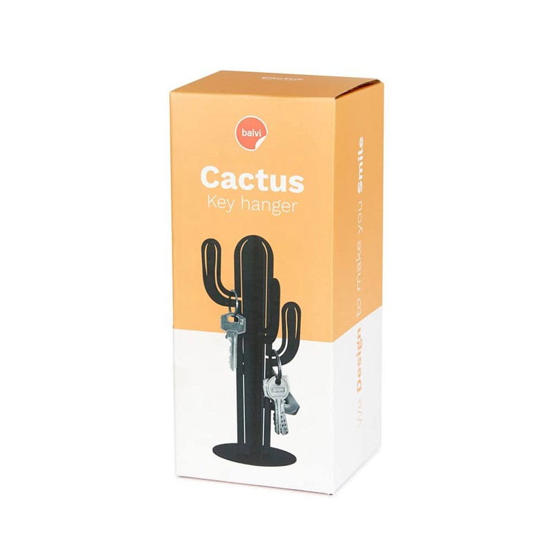 balvi Key Holder Cactus Metal Black in the Shape of