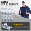 Dreyoo 12 Pack Stainless Steel Sink Clips, Undermount Sink Clips