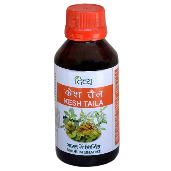 Divya Kesh Tail (Ayurvedic Herbal Hair Oil for Hair Loss, Dandruff and Headache), 100 ml