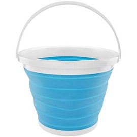 Southern Homewares Silicone Collapsible 2.65 Folding Gallon Bucket Blue