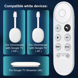 Voice-Remote for Snow Chromecast-with-Google-TV,Replacement Remote Control for Snow Google TV Streamer
