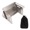Folding BBQ Grill Heat Resistant Stainless Steel Collapsible Charcoal Grill