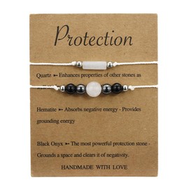 Kysin Chiys Crystal Healing Colorful Stones Bracelets Spiritual Amethyst Anxiety Empath Protection Bracelet Jewelry Gifts for Women Men, adjustable, Stone, no gemstone