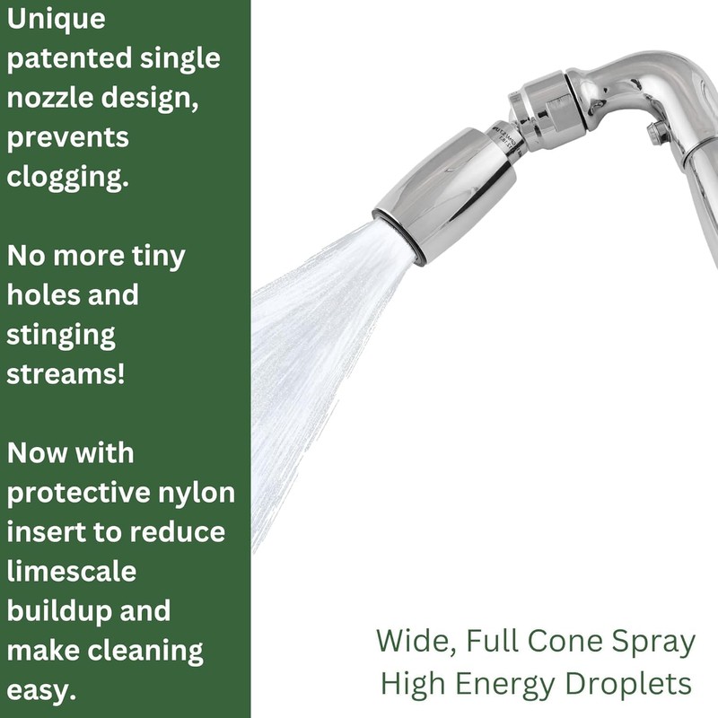 High Sierra® Solid Metal Handheld Shower Head, Lead-Free, with Built-In