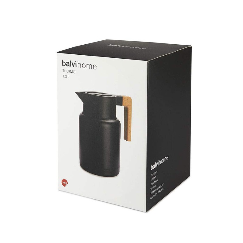 balvi Thermos Flask Home Colour Black 1.3 L Leak-proof Closure