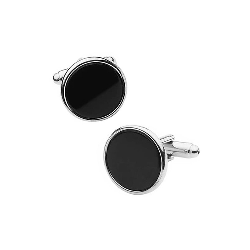 silver onyx cuff and stud set n02798