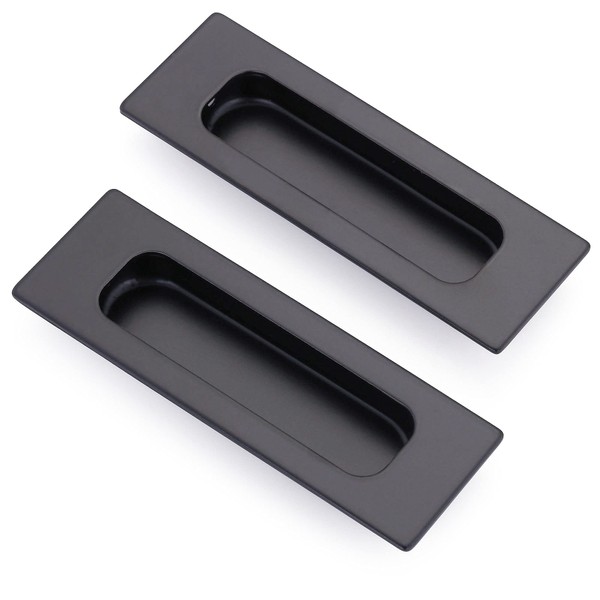 2 Pack Sliding Door Handle 4.75" Recessed Flush Finger Pull