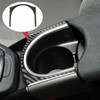 Central Armrest Cup Holder Trim Strip Carbon Fiber Interior Decoration