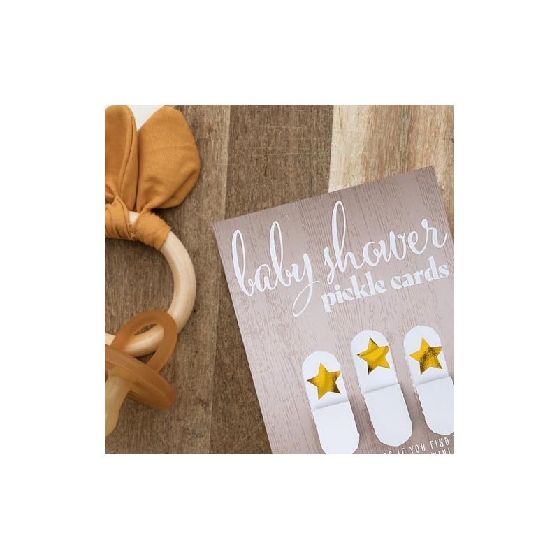 Fun Express Neutral Baby Shower Pickle Cards - 24 Pieces