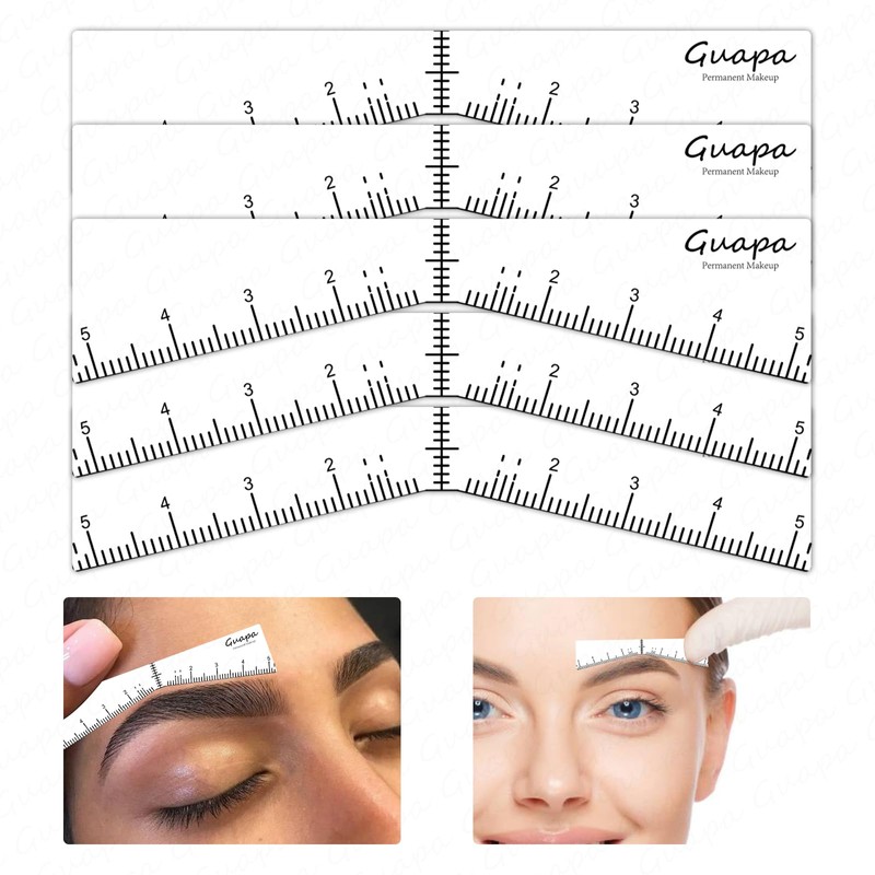 Guapa Eyebrow Ruler Stencils Easy Mapping Shaping Sticker Stencil Microblading
