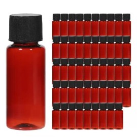 블랙캡 단마개 브라운 20ml 50개 플라스틱 공병 소분 Black Cap Dami Bottle Brown 20ml 50 units Plastic Mini Container