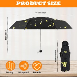 KYYGKY Umbrella Folding Travel Umbrella, 8 Ribs Compact Umbrella Lightweight Portable Umbrella Small UV Umbrella Tiny Pocket Umbrella with Capsule Case for Men Women, Mini Rain and Sun Umbrella