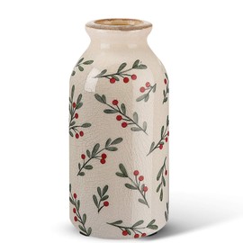 Ninehaoou Ceramic Small Vase Rustic Farmhouse Vase Boho Vases Home Decoration for Your Kitchen Bedroom Office Bathroom& Shelf Centerpiece Table Decorative(6 Inches,Modern)