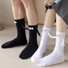 Trendy Magnetic Hand-Holding Socks for Couples & Students - Fun White Unisex Size/White 3D Eyes 3ea