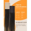 DOORES Tape in Hair Extensions Human Hair, Dark Brown to