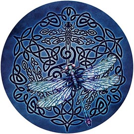 Celtic Dragonfly - Bumper Sticker/Decal (4.5" Circular)