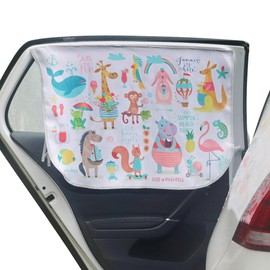 Car Window Shades for Side Windows Baby and Kids,Car Back Window Sun Shade Covers,Strong Magnetic Sunshades Curtains for Truck,27.5" x 19.5" (Animal Friends)