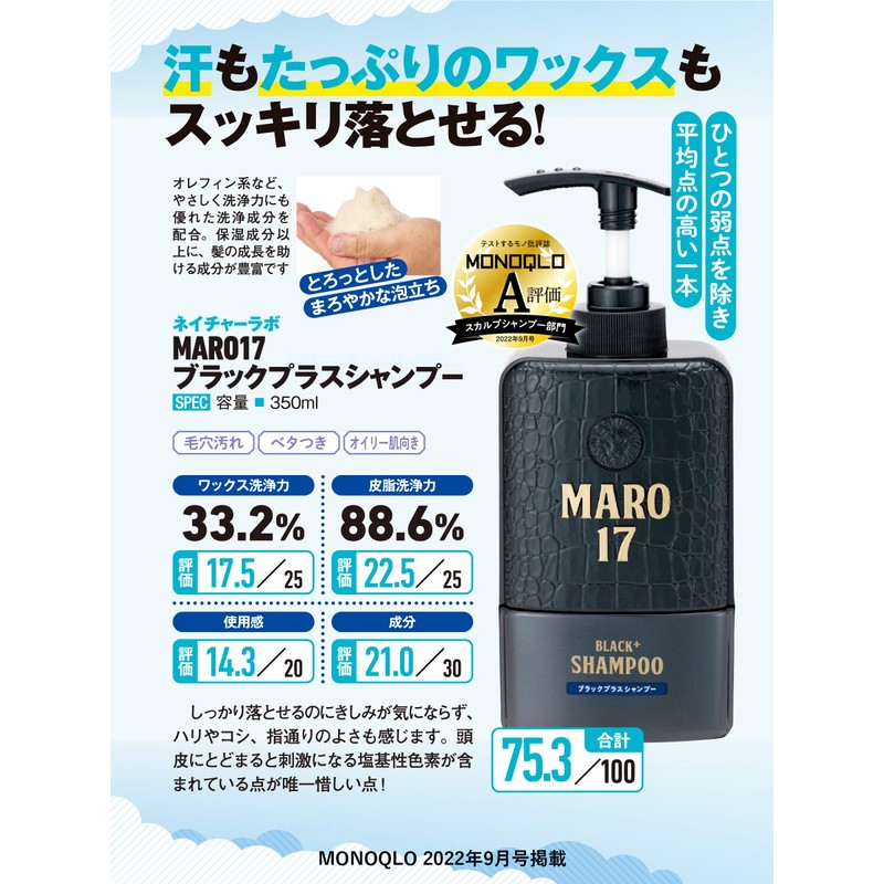 Black Plus Maro 17 Shampoo for Black Hair with Harikoi,