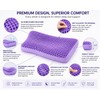 Purple Memory Foam Contour Pillow with Breathable Air Layer, Water