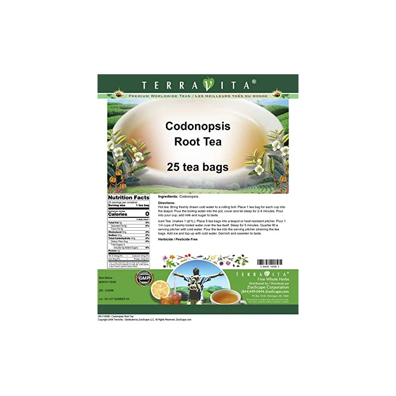 Codonopsis Root Tea (25 tea bags, ZIN: 516596)
