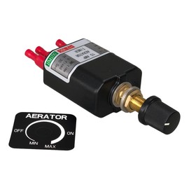 Pactrade Marine Aerator Timer Switch for Livewell Aerator Pump Plus | Manual/Auto with Adjustable Cycles | Multipurpose 12V Timer Switch for 10A Loads | Fishing Boats, Portable Bait Tanks, & More