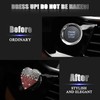 TOMALL Bling Car Engine Start Button Cover Diamond Interior Crystal