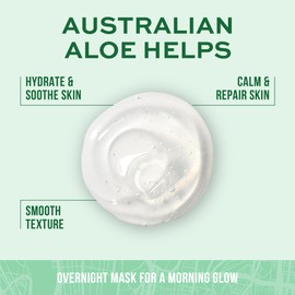 Freeman Exotic Blends Australian Aloe Jelly Mask, Leave-On Overnight Facial Mask, Calm, Soothe Irritation, & Hydrate Dry Skin, Clean Skincare, For All Skin Types, 6 fl. oz./175 ml. Tube