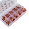 AEDIKO 200pcs Copper Washer Assortment Set Copper Metric Sealing Washers