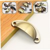 LALAFINA 12pcs Furniture Drawer Handles Semi-Circular Hampton Style Knobs Shell