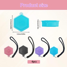 Storage Pod Case Pack of 4, Storage Box Flavour Pods, Aroma Box Hygienic, BPA-Free, Storage of Aroma Pods for Air Up Bottles, 4 Colours to Choose From (Blue/Purple/Pink/Black)