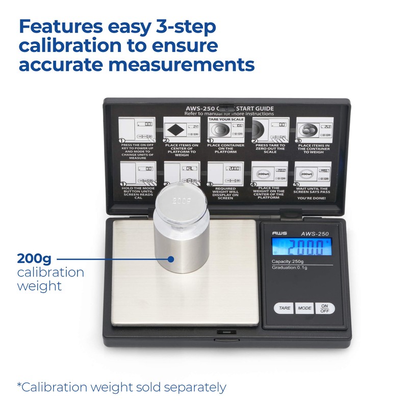 American Weigh Scales Series Digital Pocket Weight Scale Accurately Measures,