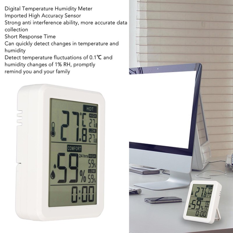 Temperature Humidity Meter Multifunctional High Accuracy Digital Indoor Hygrometer Thermometer