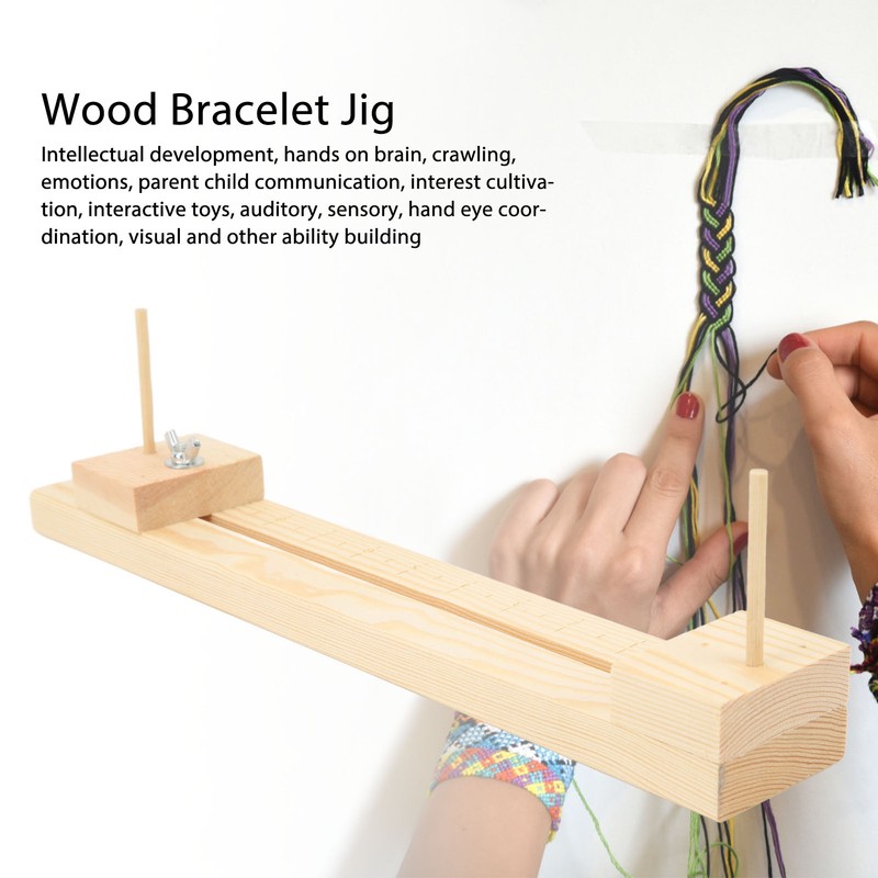 Wood Jig Bracelet Maker Adjustable Length Paracord Jig Bracelet Maker